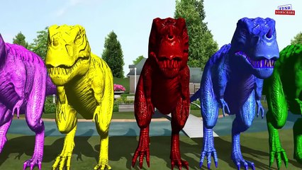 Животные анимация цвета динозавры Семья палец для рифмы Дикий 3D