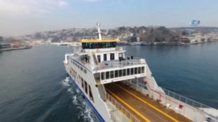 İstinye - Çubuklu Arabalı Vapur Deneme Seferleri Havadan Görüntülendi
