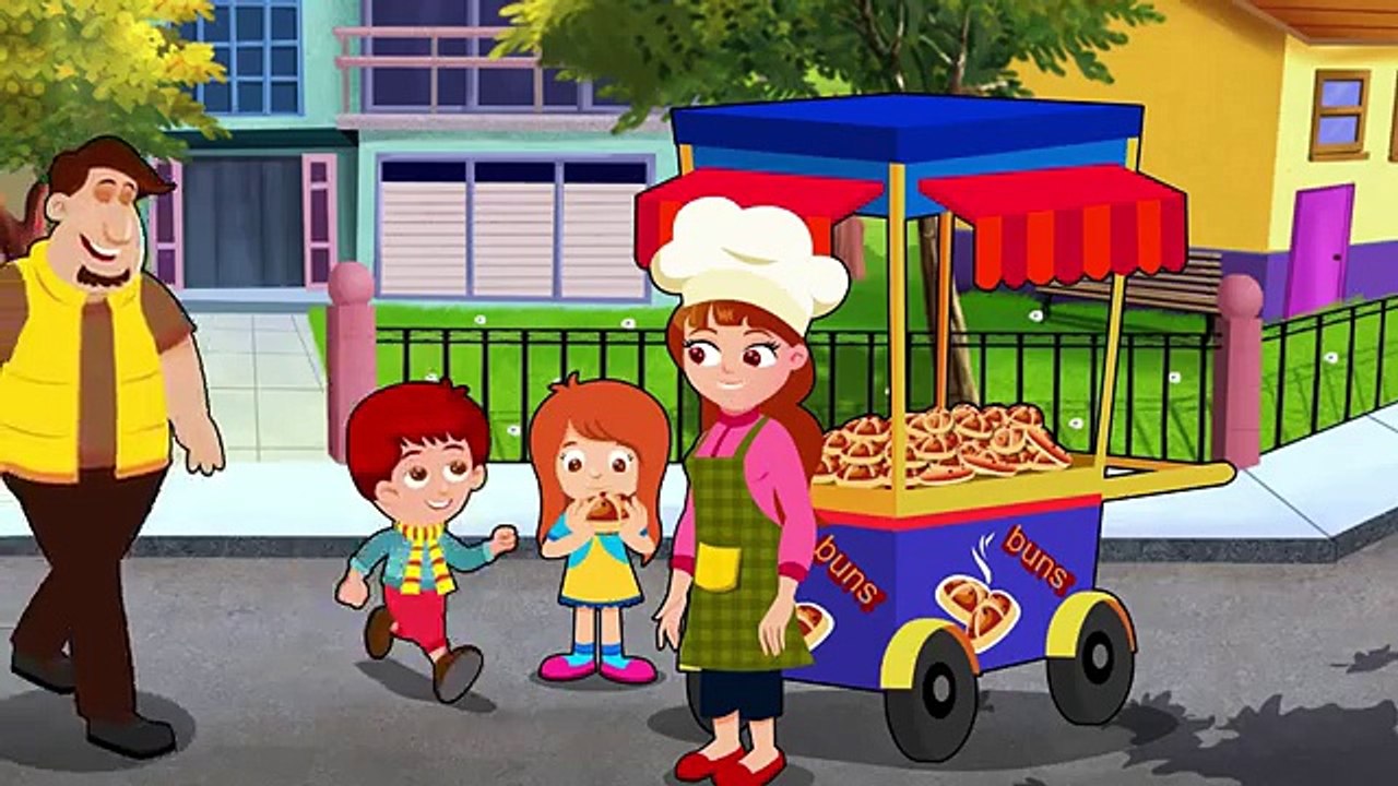 Hot Cross Buns | Cartoon Animation Nursery Songs | Kids Song Channel
