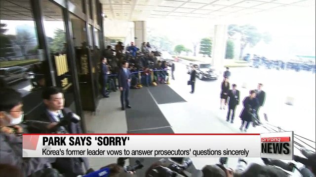 Park says 'sorry' vows sincere response to questioning