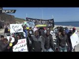 Lesbos refugees march against persecution, EU-Turkey refugee deal