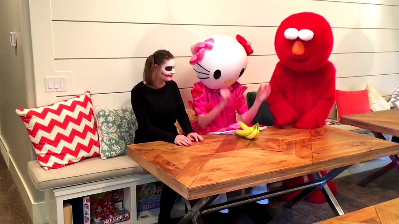 Bad Baby Hello Kitty And Elmo Shrink Ray!?!? Evil Joker Girl Prank