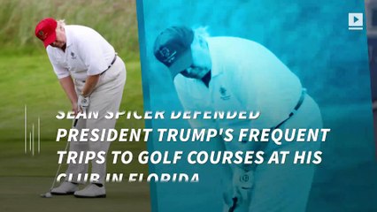 White House defends Trump's frequent golf outings