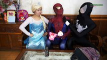 Frozen Elsa SAW Spiderman GHOST Prank Venom vs Hulk Joker Fun Superheroes Movies IRL Compi