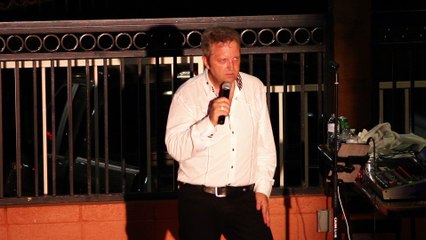 Colin Paul sings 'Treat Me Nice' Pool Party Elvis Week 2016