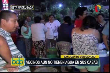 SJL: vecinos aún no tienen agua en sus casas