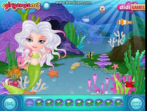Русалка Принцесса сохранить в Океан чистота вверх доктор и платье вверх Дети Семья весело Игры для