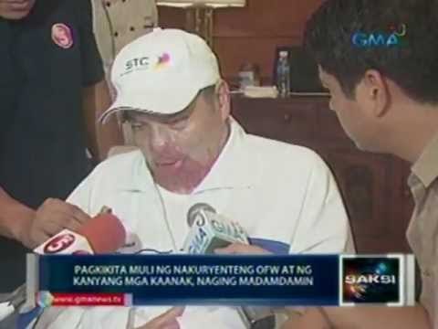 Saksi: Pagkikita ng nakuryenteng OFW ata ng kanyang kaanak, naging emosyonal