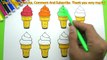 Learn Colors for Kids and Color Popsicle & Ice Cream Coloring Pages