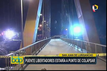 Puente Libertadores estaría a punto de colapsar