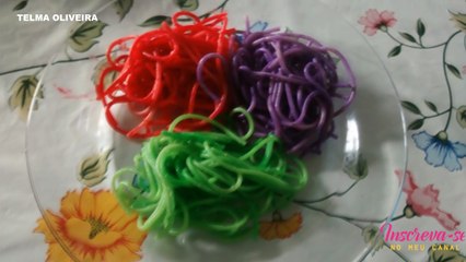 COMO FAZER MACARRÃO COLORIDO