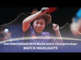 WJTTC 2016 Highlights: Hina Hayata vs Soo Wai Yam Minnie (Team-1/2)