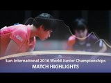 WJTTC 2016 Highlights: Miu Hirano vs Shi Xunyao (Team-Final)