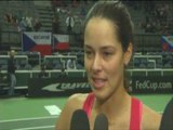 Czech Republic v Serbia - Ana Ivanovic happy about her performance - Fed Cup 2012