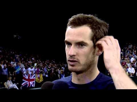 Interview: Andy Murray (GBR) after booking Great Britain's place in the quarterfinals