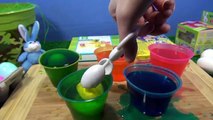 COLORING EASTER EGGS with Frozen Stickers & Zootopia PAAS Kit   Giant Crayons Surprise Egg