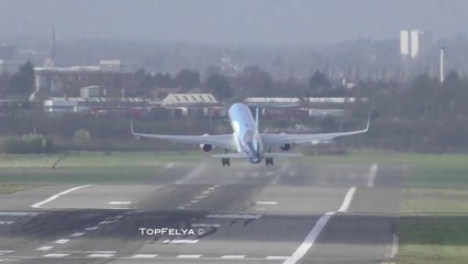 Avions en pleine tempête sur cet aéroport : décollages et atterrissages violents !