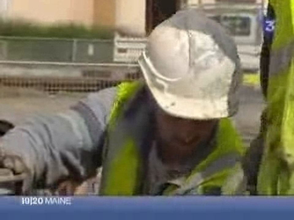 Soudure rail tramway Le Mans