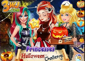 Princess Rapunzel and Ariel Halloween Contest - Disney Full Cartoon Game Episode for Kids