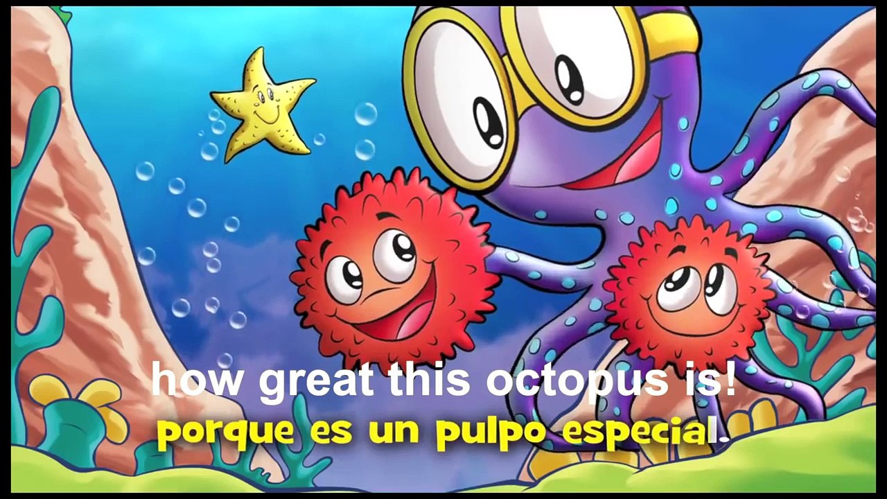 Sing along in Spanish "Orlando the brave octopus"- Subtitles in English- Educational Videos