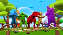 Dinosaurs Five Little Monkeys Jumping On The Bed | Colors Animals Finger Family Nursery Rh