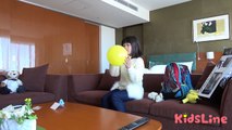 オバケ風船に食べられる～！！！ お遊戯ドラマ こうくんねみちゃん Giant Ghost balloon Attack!!!