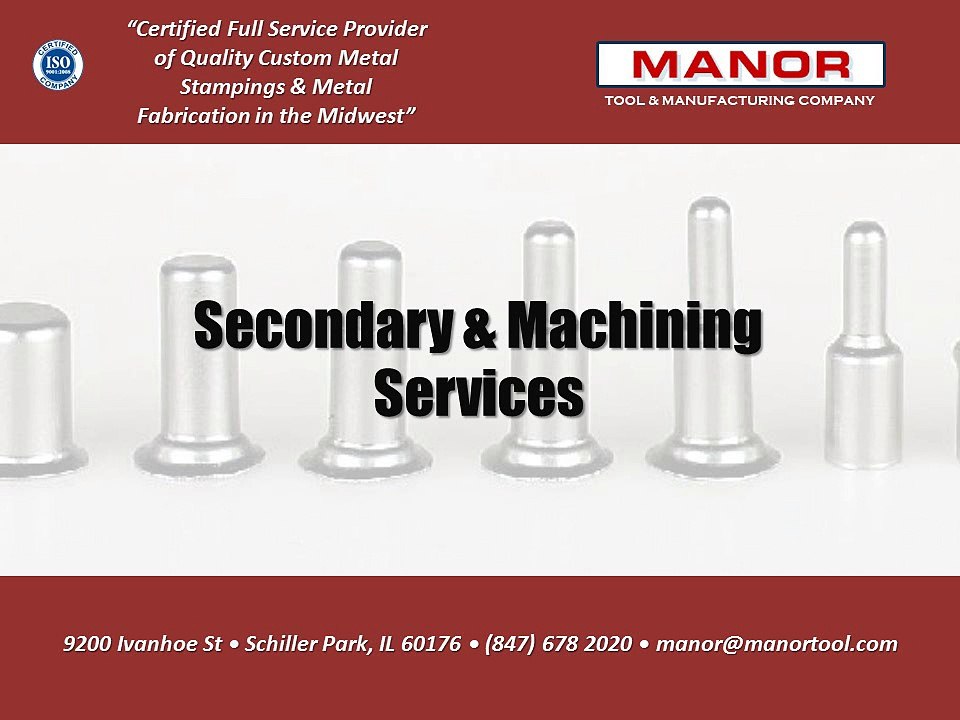 Secondary & Machining Services | Manor Tool