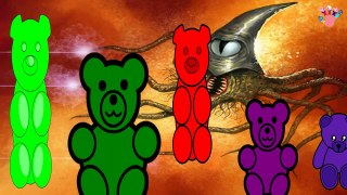 Mega Gummy bear Finger family songs got trapped in the Frankenstein Castle Nursery Rhymes