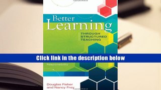 BEST PDF  Better Learning Through Structured Teaching: A Framework for the Gradual Release of