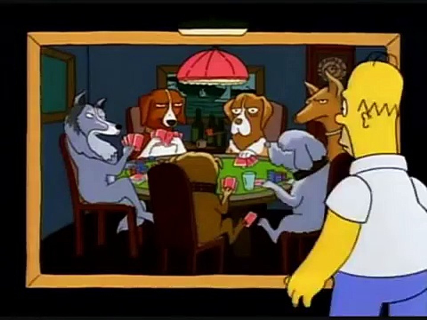 Los Simpson: Perros jugando al póker - Vídeo Dailymotion