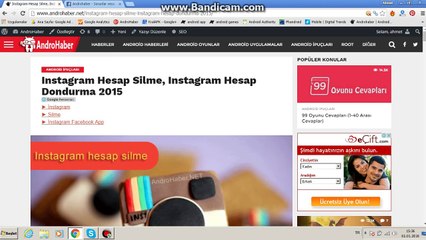 Instagram Hesabı Nasıl Silinir , Instagram Kapatma Nasıl Yapılır ?