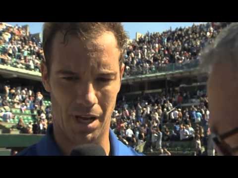 Richard Gasquet (FRA) defeats Tomas Berdych (CZE) and puts France 1-0 up