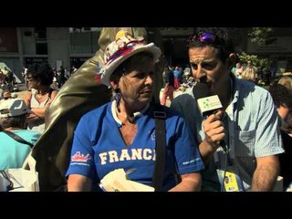 Davis Cup - Eli Weinstein meets fans at Roland Garros