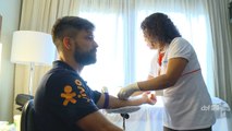 Jogadores da Seleção Brasileira fazem exame de sangue