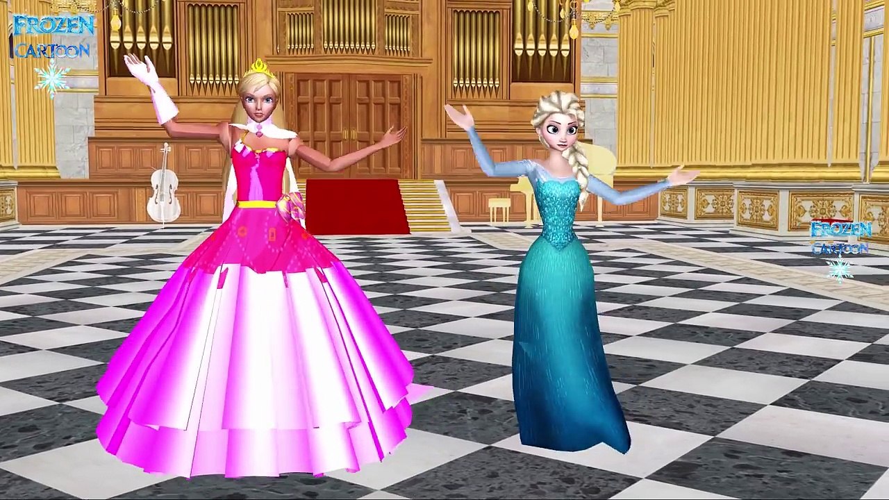 Frozen Elsa Barbie Hokey Pokey Dance for Children | Johny Johny Yes Papa Nursery Rhymes Wa