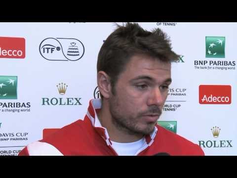 Stanislas Wawrinka (SUI) previews the Davis Cup quarterfinal against Kazakhstan