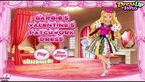 BARBIE GIRL Barbies Valentines Patchwork Dress - Dress Up Game For Kids