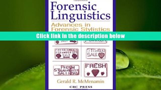 Popular Book  Forensic Linguistics: Advances in Forensic Stylistics  For Trial