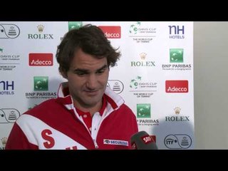 Roger Federer (SUI) post-draw interview