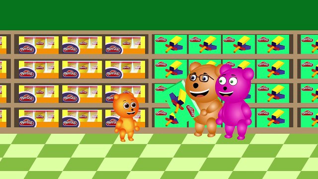 Mega Gummy bear farting eating junk food visits doctor finger family Rhyme for Kids | Gumm