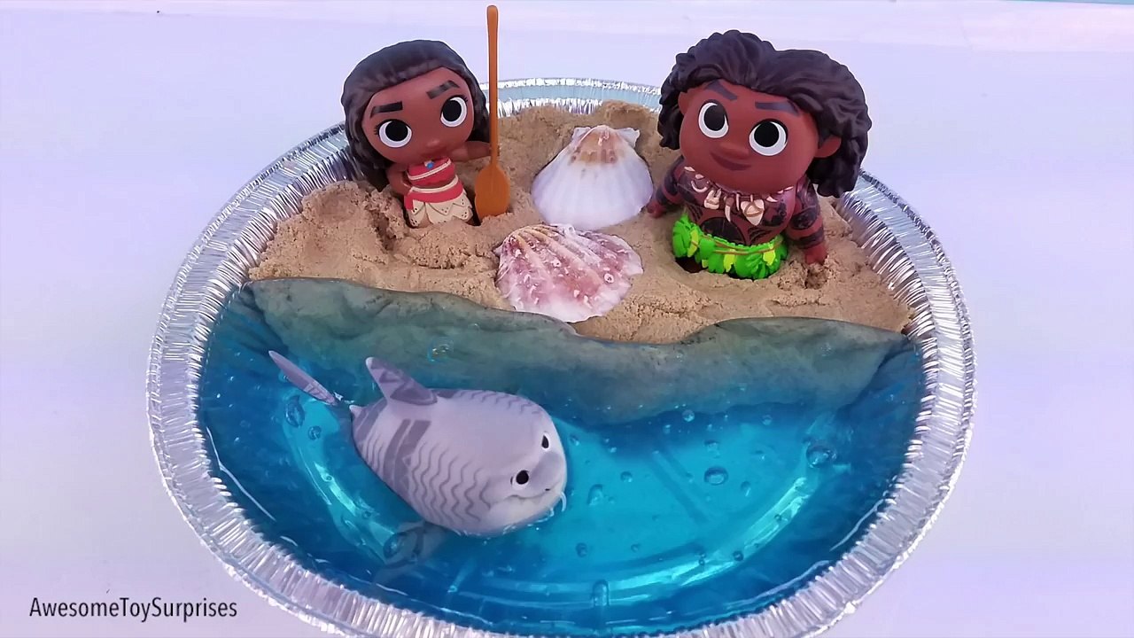 Moana Shiny Beach! DIY How to Make Kinetic Sand Beach Scene #00 - By MagicPang