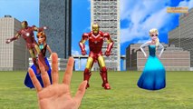 Ironman Captain America Frozen Elsa Dinosaur Color 3d Finger Family Song - Hulk Finger Fam