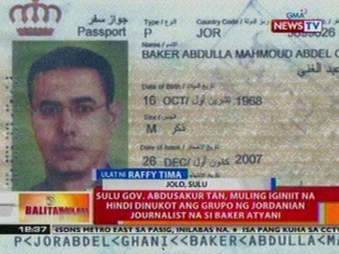 BT: Sulu Gov. Tan, muling iginiit na hindi dinukot ang grupo ng Jordanian journalist