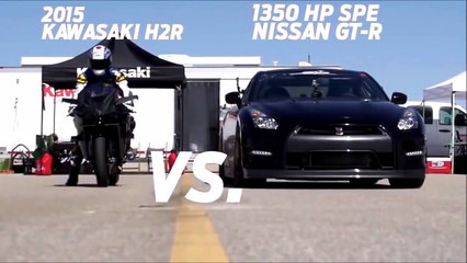 Kawasaki H2r vs Nissan GT-R