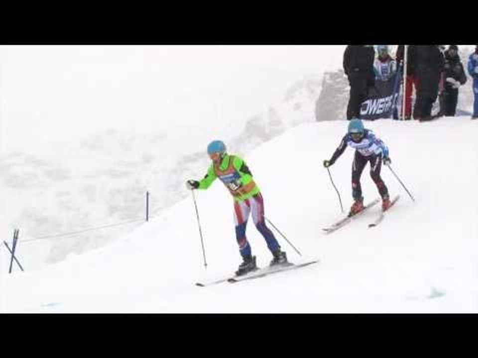 Slovakia's Jakub Krako wins the mens giant slalom visually impairedWorld Cup race in Tignes