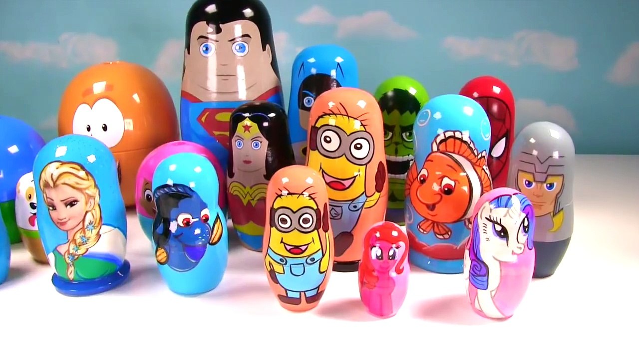 Play Doh BUBBLE GUPPIES SURPRISE EGGS Stacking Cups Pocoyo Disney Frozen HelloKitty Kinder