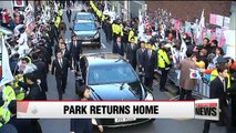 Former president Park Geun-hye returns home after 21 hours at prosecutors' office
