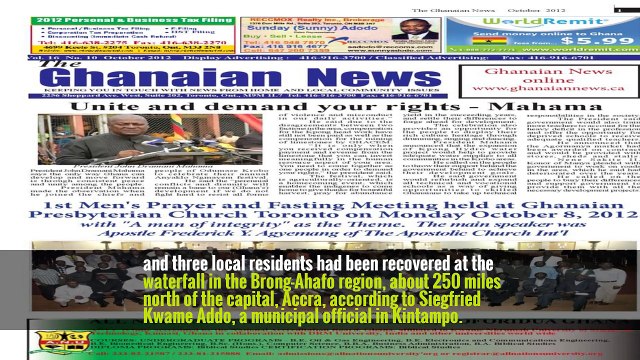 Falling Trees Kill at Least 19 at Kintampo Waterfall in Ghana