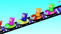 Mega Gummy bear crying crashed train finger family nursery rhymes for children | Gummybear
