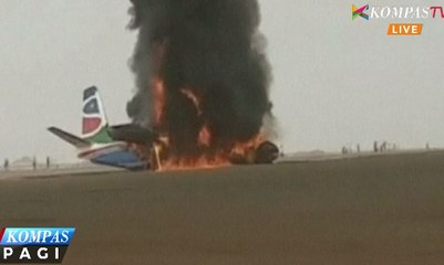 Para Penumpang Pesawat Terbakar Lolos dari Maut